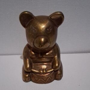 Vintage Brass Bear Figurine